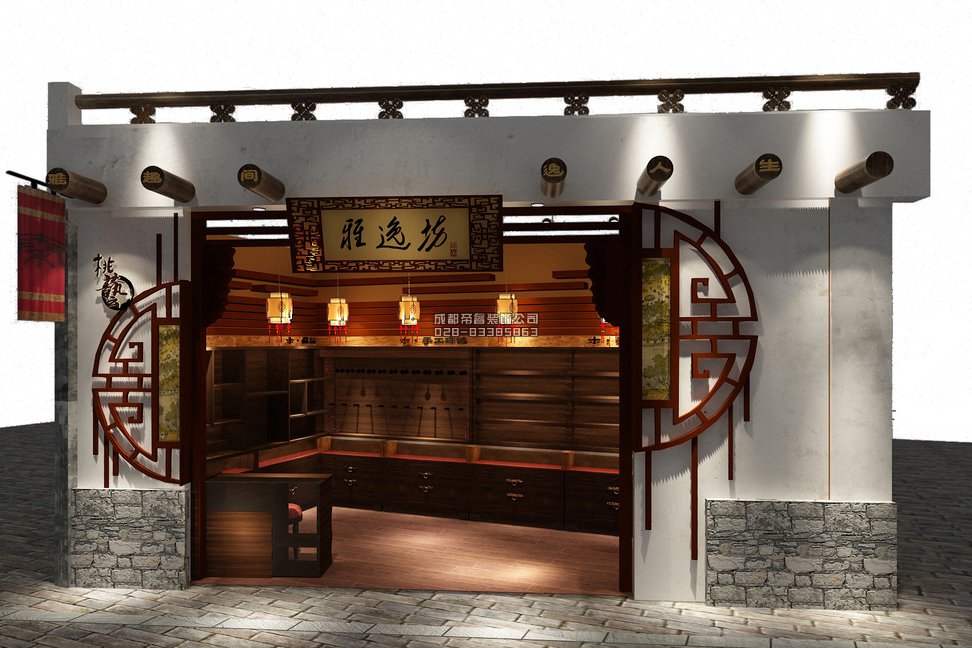 成都古玩店鋪門頭怎樣裝修設計才好？